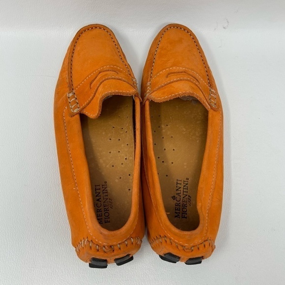 Mercanti Fiorentini Orange Career Driving Penny Loafers 3176 Women's Size 7B - Picture 10 of 14